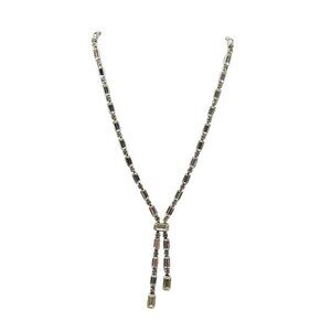 Vintage Kramer Rhinestone Necklace With Baguette and Round Cut Crystals